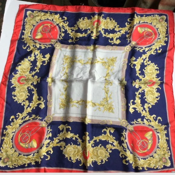 Nice hand rolled women 100% pure Silk Écharpe/scarf gorgeous print & colours - Picture 4 of 4